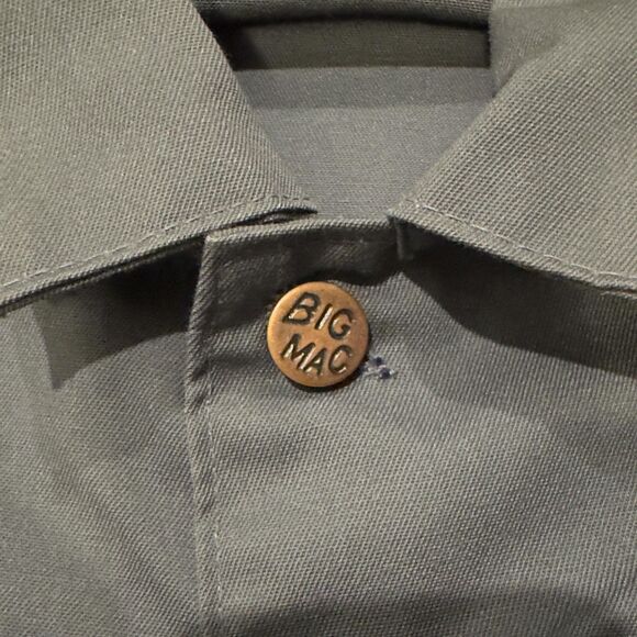 Vintage Big Mac Coveralls Men’s Sz. 44-L Dark Made In USA Mechanic Workwear - Picture 4 of 12